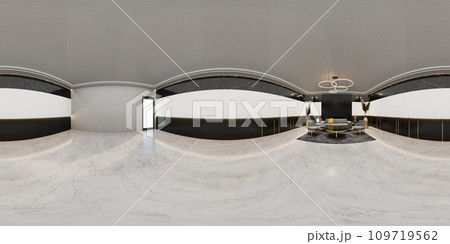 3D illustration of 360 degree rendering featuring modern themed Waiting room. 3D illustration of 360 degree rendering featuring modern themed Waiting room. 109719562