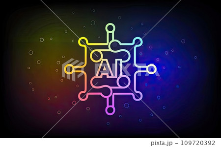 Artificial intelligence AI processor chip icon symbol Artificial intelligence AI processor chip icon symbol 109720392