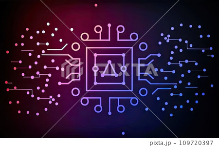 Artificial intelligence AI processor chip icon symbol Artificial intelligence AI processor chip icon symbol 109720397