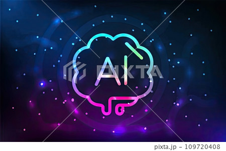 Artificial intelligence AI processor chip icon symbol Artificial intelligence AI processor chip icon symbol 109720408