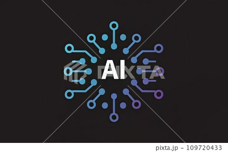 Artificial intelligence AI processor chip icon symbol Artificial intelligence AI processor chip icon symbol 109720433