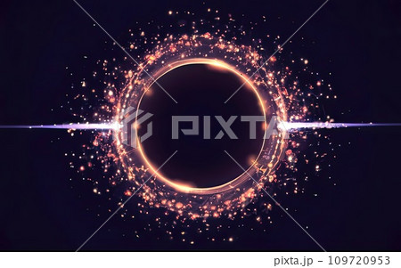 Magic fantasy round light frame のイラスト素材 [109720953] - PIXTA