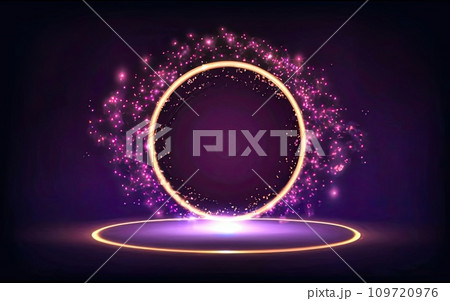 Magic fantasy round light frame Magic fantasy round light frame 109720976