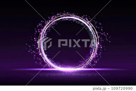 Magic fantasy round light frame のイラスト素材 [109720990] - PIXTA