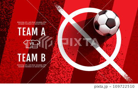 Soccer Template design , Football banner, Sport layout design, Red Theme, vector 109722510