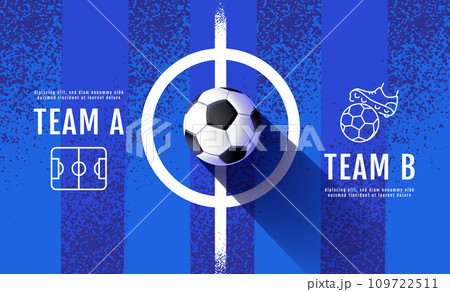 Soccer Template design , Football banner, Sport layout design, Blue Theme 109722511