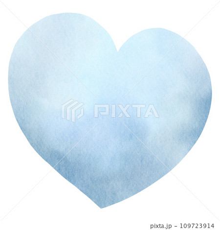 Blue watercolor heart Blue watercolor heart 109723914