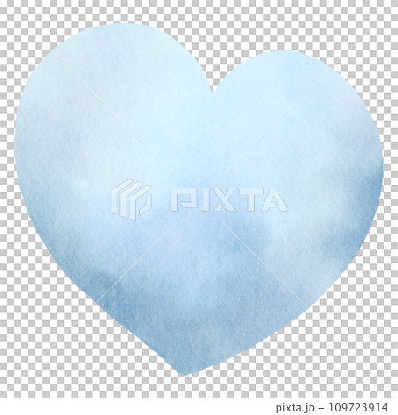 Blue watercolor heart Blue watercolor heart 109723914