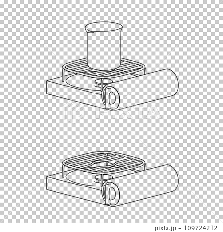 理科実験用コンロの線画 理科実験用コンロの線画 109724212
