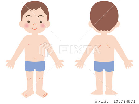 下着姿の男の子　前と後ろ 109724971
