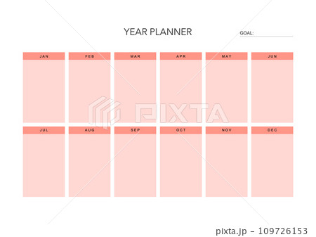 Year challenge plan, minimalistic planner printable, digital template. to do list. printable planner, digital planner. 109726153
