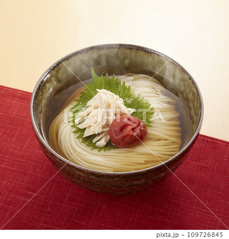 ひやむぎ_梅とり大葉_冷_温_hiyamugi 109726845