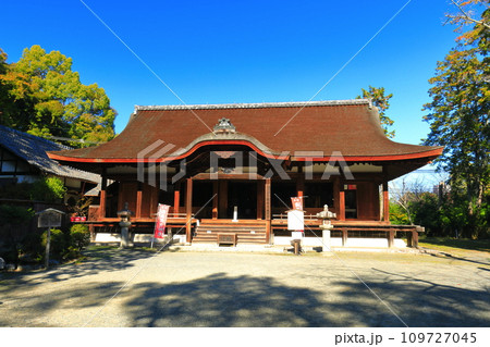【滋賀県】晴天の三井寺（園城寺）の釈迦堂（食堂） 109727045