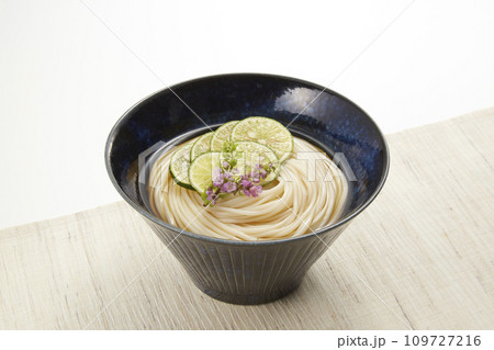 ひやむぎ_すだち_冷_温_hiyamugi 109727216