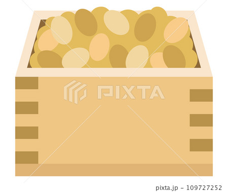 豆が入った枡のイラスト 109727252