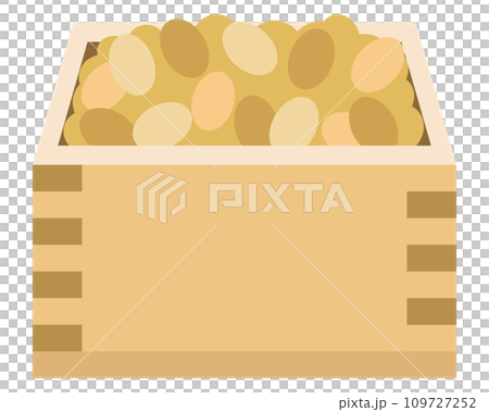 豆が入った枡のイラスト 109727252