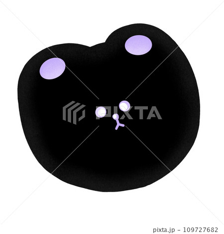 Cute Purple Bear Cartoon illustration Cute Bear Bear Sticker Cute Animal Animal Sticker Cute Element 109727682
