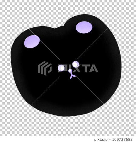 Cute Purple Bear Cartoon illustration Cute Bear Bear Sticker Cute Animal Animal Sticker Cute Element 109727682