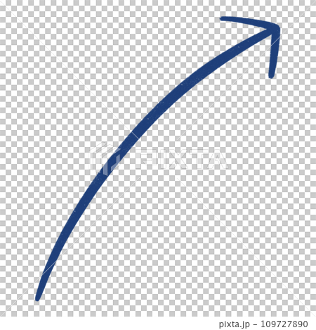 Blue Arrow Line Upward Curved Arrow Sketch Arrow Line Element 109727890