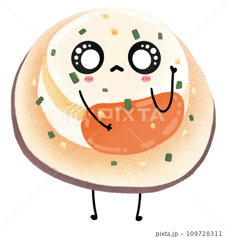 Cute Scallop Cute Seashell Mascot Character Kawaii Cartoon illustration Seafood Drawing Seafood Element Seafood Sticker 109728311