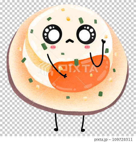 Cute Scallop Cute Seashell Mascot Character Kawaii Cartoon illustration Seafood Drawing Seafood Element Seafood Sticker 109728311