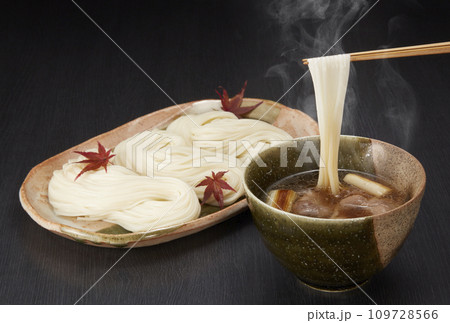 ひやむぎ_鴨ねぎつけ麺_温_hiyamugi 109728566