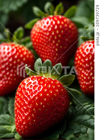 perfectly ripe and juicy red strawberry perfectly ripe and juicy red strawberry 109730729