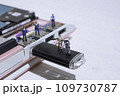 ノートパソコンへのUSBからの侵入者に対峙する警備員。 109730787