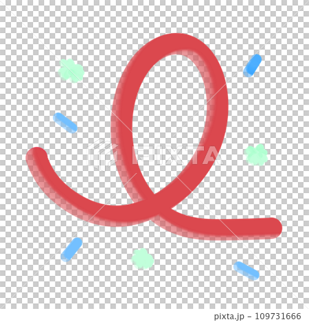 3D Red Ribbon Cute Element Cute Sticker 3D Sticker illustration Red Element 109731666