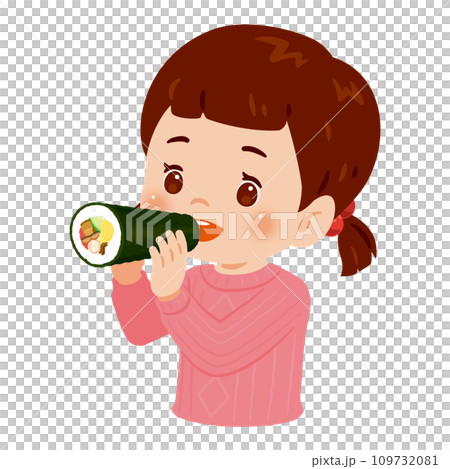 吃 ehomaki 的女孩,上半身 吃 ehomaki 的女孩,上半身 109732081