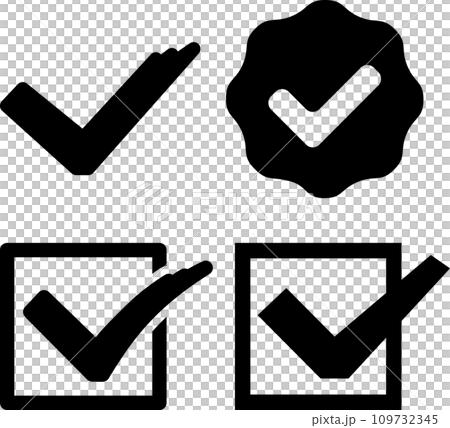 複選標記單色圖示集 複選標記單色圖示集 109732345