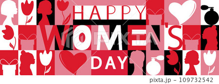 Greeting card for Women's Day. Greeting card for Women's Day. 109732542