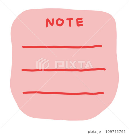 Cute Note Pad Lined Paper Pad Cute Note Pad Piece Pink And Red Note Pad With Lined 109733763