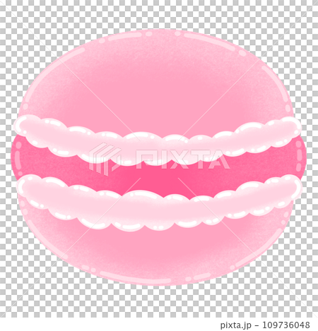 Pink Macaron Cartoon illustration French Dessert Cute Dessert Pink Macaron Cartoon illustration French Dessert Cute Dessert 109736048