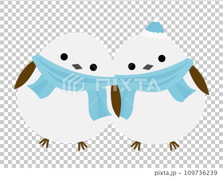 シマエナガ団子　2羽 109736239