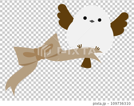 飛行的長尾蛾和絲帶 飛行的長尾蛾和絲帶 109736310