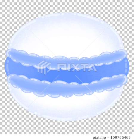 Blue Macaron Cartoon illustration French Dessert Cute Dessert 109736465
