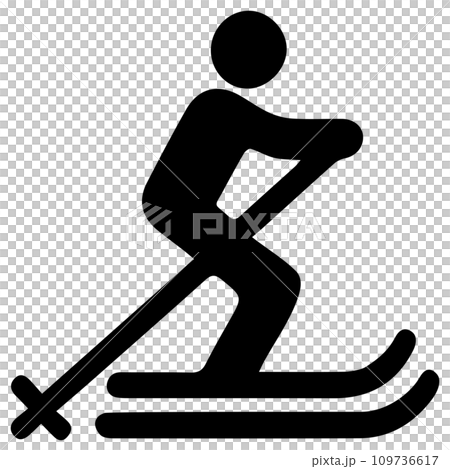 滑雪圖示黑色 109736617