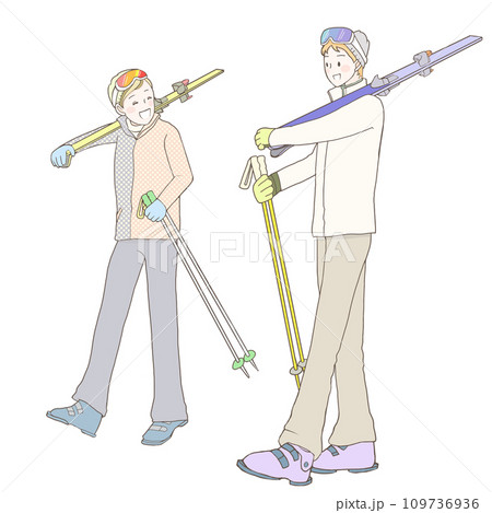 スキーに来た2人 109736936