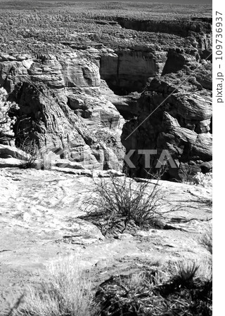 Surrounding Hills and Valley Canyon De Chelly Arizona Black and White Surrounding Hills and Valley Canyon De Chelly Arizona Black and White 109736937