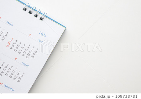2021 calendar page on white background business planning appointment meeting concept 109738781