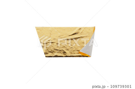 gold foil adhesive tape isolated on white background gold foil adhesive tape isolated on white background 109739301