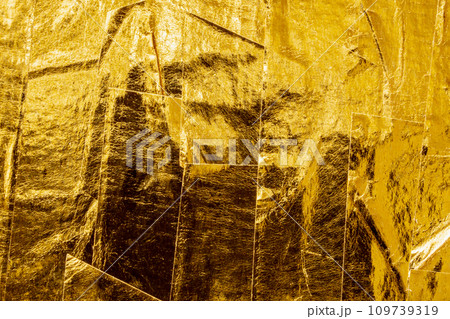 Gold foil tape texture background 109739319