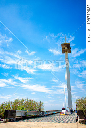 青空に映える白い橋 109739885