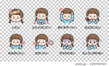 Visual support_emotion/expression picture cards_girl 3 109740304