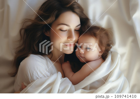 Love of a mother and a baby. Family at home. Lifestyle Concept. Generative Ai. 109741410