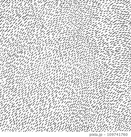 Black dashes abstract seamless pattern. Hand drawn small marks resembles the texture of fur or inclement weather. 109741760