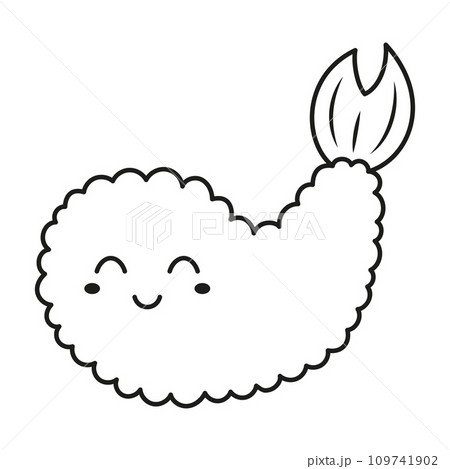 tempura shrimp icon character tempura shrimp icon character 109741902