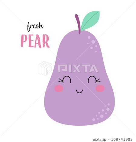 cartoon card with cute pearのイラスト素材 [109741905] - PIXTA