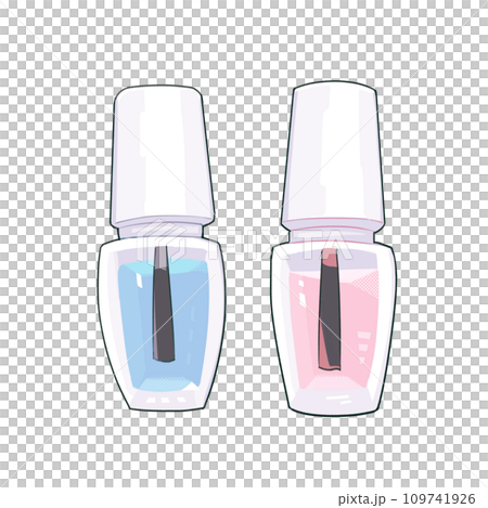 藍色和粉紅色指甲油瓶 109741926